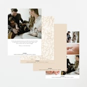 "Botanica Frame" - Birth Announcements in Vanilla by Laura Hankins - Back of Card Options