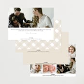 "Stylish Meet" - Birth Announcements in Cotton by Carolyn MacLaren - Back of Card Options