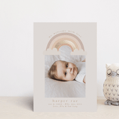 "Rainbow Sky" - Birth Announcements in Blush by Angela Thompson - Front