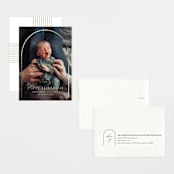 "Classic Arch" - Birth Announcements in Linen by Erica Krystek - Assembled