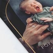 "Classic Arch" - Birth Announcements in Linen by Erica Krystek - Detail