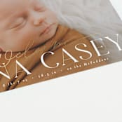 "Welcoming" - Birth Announcements in Cotton by Everett Paper Goods - Detail