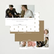 "Lovely" - Birth Announcements in Ink by Kasia Labocki - Back of Card Options