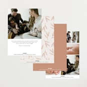 "Modern Botanica" - Birth Announcements in Rose by Oma N. Ramkhelawan - Back of Card Options