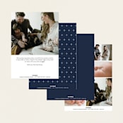 "So Current" - Birth Announcements in Navy by Carolyn MacLaren - Back of Card Options