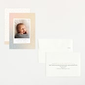 "Mini Confetti" - Birth Announcements in Sunrise by Townsend Majors - Assembled