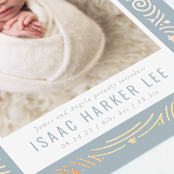 "Star Bright" - Birth Announcements in Slateblue by Meggy Masters - Detail