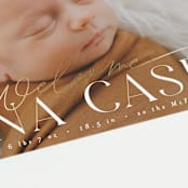 "Welcoming" - Birth Announcements in Cotton by Everett Paper Goods - Detail