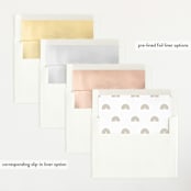"Welcoming" - Birth Announcements in Cotton by Everett Paper Goods - Envelope Liner Options