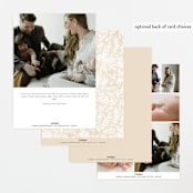"Botanica Frame" - Birth Announcements in Vanilla by Laura Hankins - Back of Card Options