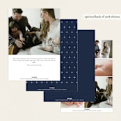 "So Current" - Birth Announcements in Navy by Carolyn MacLaren - Back of Card Options