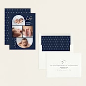 "So Current" - Birth Announcements in Navy by Carolyn MacLaren - Assembled