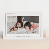 "Elegant frame" - Birth Announcements in Rose by Kelly Schmidt - Front