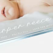 "Stripe Bottom" - Birth Announcements in Cotton by Carolyn MacLaren - Close-Up