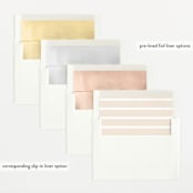 "Stripe Bottom" - Birth Announcements in Cotton by Carolyn MacLaren - Slip-In Envelope Liners