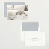 "Flourished" - Birth Announcements in Ice by Everett Paper Goods - Assembled