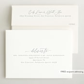 "Flourished" - Birth Announcements in Ice by Everett Paper Goods - FREE Recipient Addressing