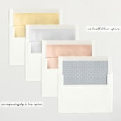 "Flourished" - Birth Announcements in Ice by Everett Paper Goods - Envelope Liner Options