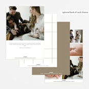 "Galleryish" - Birth Announcements in Snow by AK Graphics - Back of Card Options