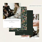 "Wildflowers" - Birth Announcements in Forest by Elly - Back of Card Options