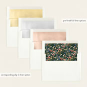 "Wildflowers" - Birth Announcements in Forest by Elly - Envelope Liner Options