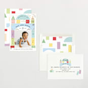 "Toy Blocks" - Birth Announcements in Pastel by Elly - Assembled