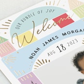"Toy Blocks" - Birth Announcements in Pastel by Elly - Detail