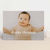 "news" - Birth Announcements in Swiss Coffee by Sara Hicks Malone - Front
