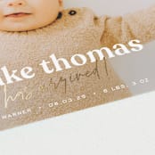 "news" - Birth Announcements in Swiss Coffee by Sara Hicks Malone - Detail