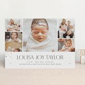 "Star Slideshow" - Birth Announcements in Pearl by Alethea and Ruth - Front