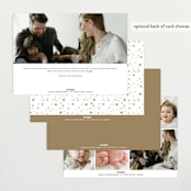 "Star Slideshow" - Birth Announcements in Pearl by Alethea and Ruth - Back of Card Options