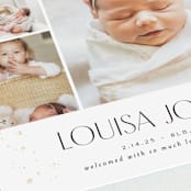 "Star Slideshow" - Birth Announcements in Pearl by Alethea and Ruth - Detail