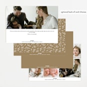 "Delicate Foliage" - Birth Announcements in Onyx by Brandy Folse - Back of Card Options