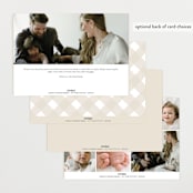 "Stylish Meet" - Birth Announcements in Cotton by Carolyn MacLaren - Back of Card Options