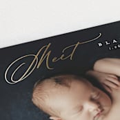 "Stylish Meet" - Birth Announcements in Cotton by Carolyn MacLaren - Detail