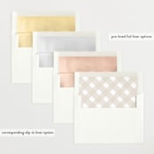 "Stylish Meet" - Birth Announcements in Cotton by Carolyn MacLaren - Envelope Liner Options