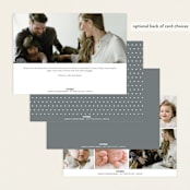"Treasured" - Birth Announcements in Slate by Sarah Brown - Back of Card Options