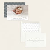 "Treasured" - Birth Announcements in Slate by Sarah Brown - Assembled