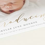 "Treasured" - Birth Announcements in Slate by Sarah Brown - Detail