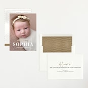 "gilded introduction" - Birth Announcements in Milk by Susan Asbill - Assembled