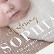 "gilded introduction" - Birth Announcements in Milk by Susan Asbill - Detail
