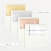 "Scripted Introductions" - Birth Announcements in Cream by Carolyn MacLaren - Slip-In Envelope Liners