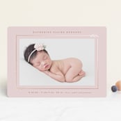 "Delicate" - Birth Announcements in Blush by Lauren Chism - Front