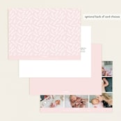 "Delicate" - Birth Announcements in Blush by Lauren Chism - Back of Card