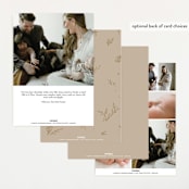 "sparkling florals" - Birth Announcements in Sand by Kate Ahn - Back of Card Options