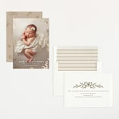 "sparkling florals" - Birth Announcements in Sand by Kate Ahn - Assembled
