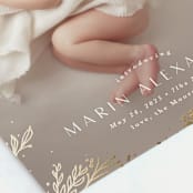 "sparkling florals" - Birth Announcements in Sand by Kate Ahn - Detail