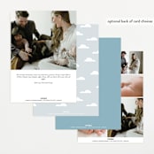 "Flourish" - Birth Announcements in Pool by Carolyn MacLaren - Back of Card Options