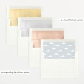 "Flourish" - Birth Announcements in Pool by Carolyn MacLaren - Envelope Liner Options