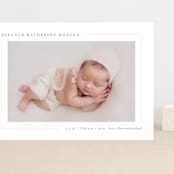 "Simply Serene" - Birth Announcements in Blush by Lauren Chism - Front